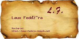 Laux Fedóra névjegykártya